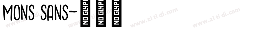 mons sans字体转换